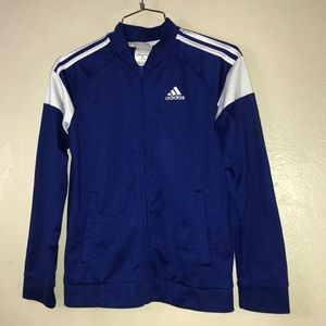 Adidas, boys royal blue athletic jacket size M